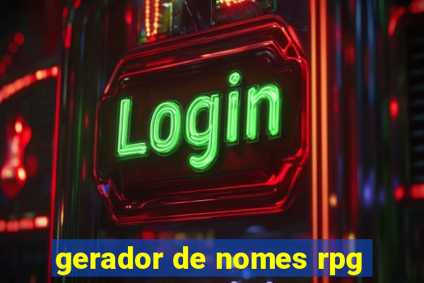 gerador de nomes rpg